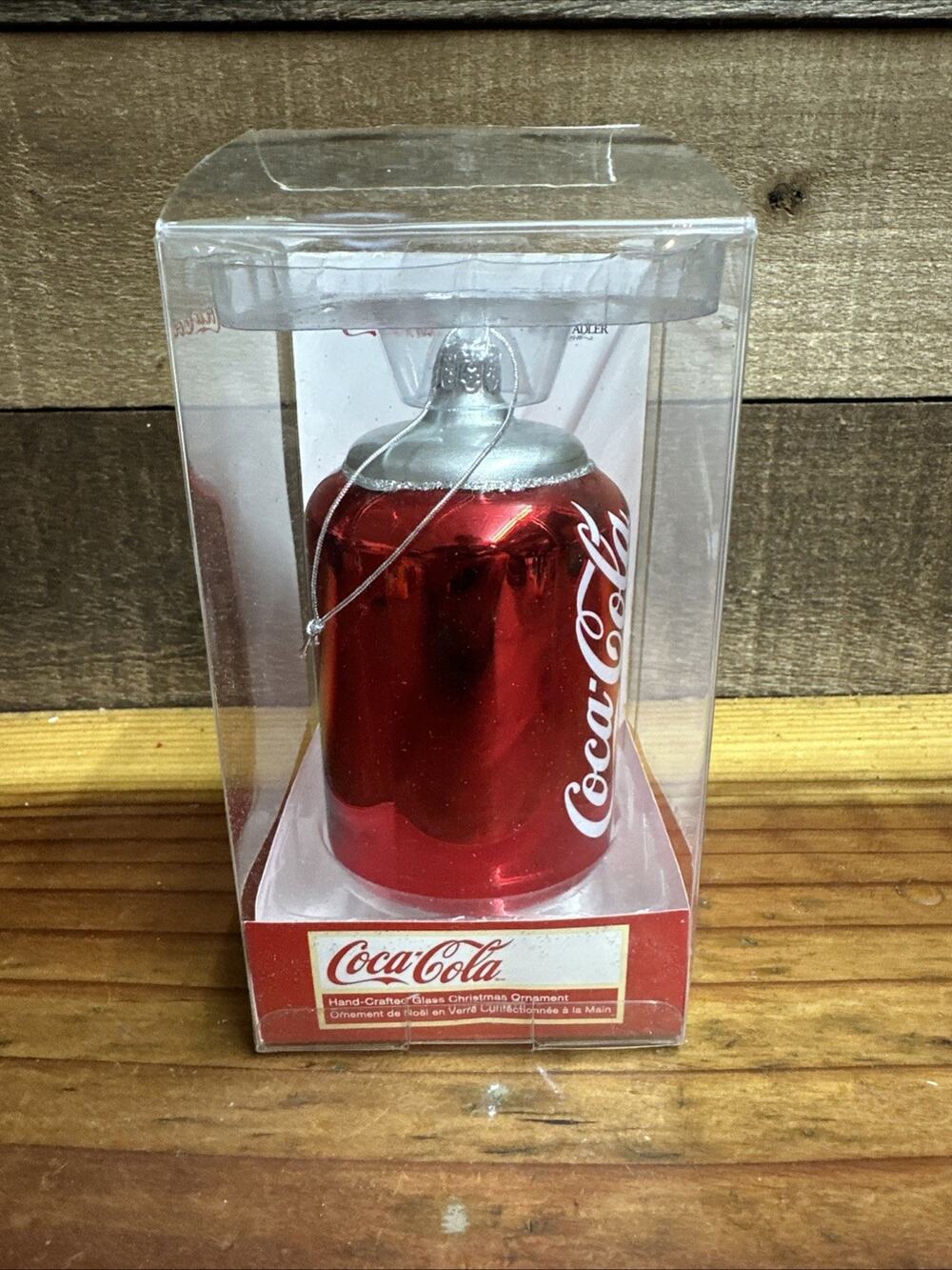 Kurt Adler Coca Cola Can Christmas Ornament In Box